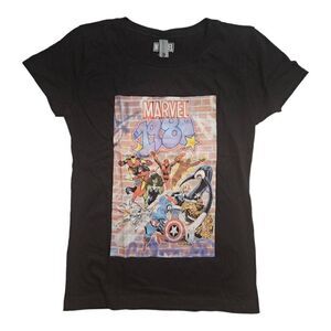 Next Level Apparel Marvel 1980 Tee Black Large 10/12 (Girls)